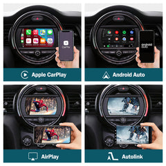 Wireless Apple CarPlay Android Auto for BMW MINI Cooper 2009-2020 CIC NBT EVO System with Mirror Link Car Play Functions Bluetooth, Mirror Link, Siri Voice