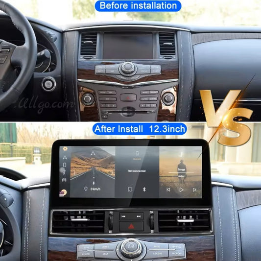 12.3 "Android 14 Infiniti QX56 QX80 Nissan Amanda Patrol Y62 2010-2020 Navigation Screen Car Radio Multimedia Player