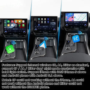 Lexus GX 2023 to present Android13 base Navigation Video Interface box Apple CarPlay & Android Auto Upgrade Module Carputech