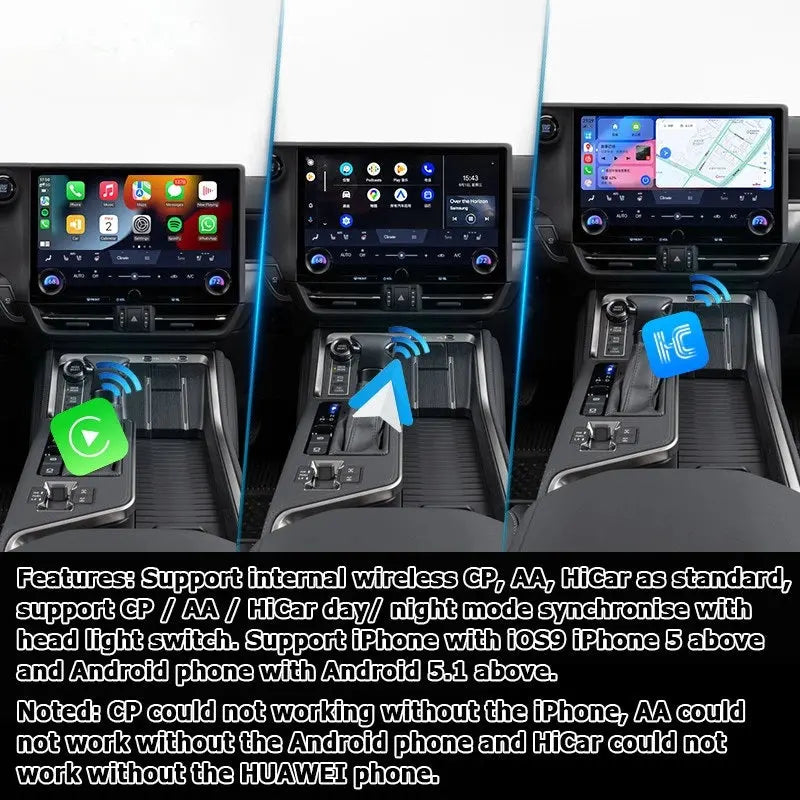 Lexus GX 2023 to present Android13 base Navigation Video Interface box Apple CarPlay & Android Auto Upgrade Module Carputech