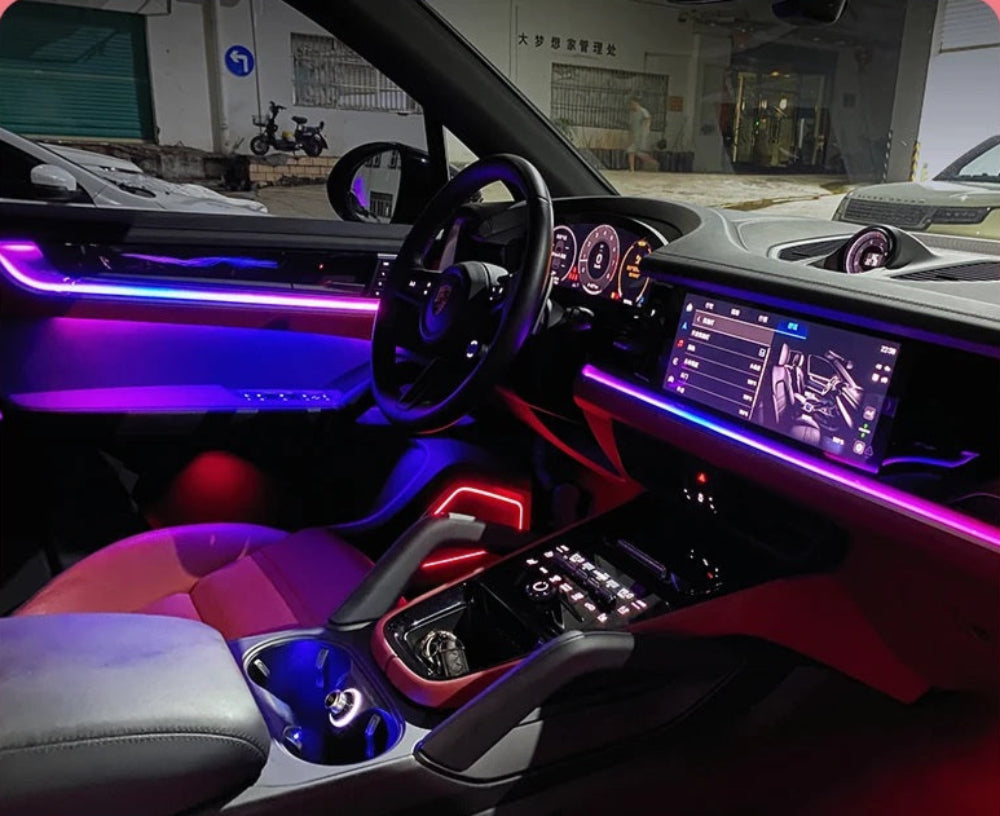 Dynamic Ambient Lighting for Porsche Cayenne 2024-2025 Interior Decoration Symphony LED Lighting Trim Accessories Carputech