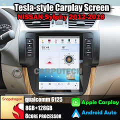 Autoradio 10,4" pour NISSAN Sylphy 2012-2016, stéréo, Carplay, mise à niveau, écran de style Tesla, Android Auto, navigation GPS, lecteur multimédia