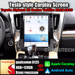 Autoradio 13" pour Toyota Alphard 30 Series Vellfire 2015-2019, stéréo, Carplay, mise à niveau, écran de style Tesla, Android Auto, navigation GPS, lecteur multimédia