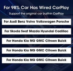 Carputech CP3.0/ 4.0 Kabelloser Apple CarPlay/ Android Auto Adapter-Dongle für kabelgebundenes CarPlay 