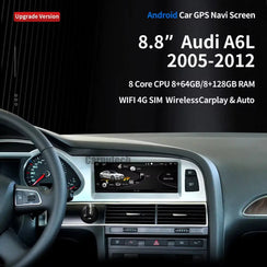 For Audi A6 C6 Q7 Android System Car Carplay Radio OEM Style WIFI SIM AHD 1080P GPS Navi Multimedia Player Touch Screen - Carputech