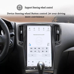 13,6 Zoll Qualcomm für Infiniti G25 2007–2013 Autoradio-Stereo-Carplay-Upgrade Tesla-Stil-Bildschirm Android Auto GPS-Navigation Multimedia-Player 