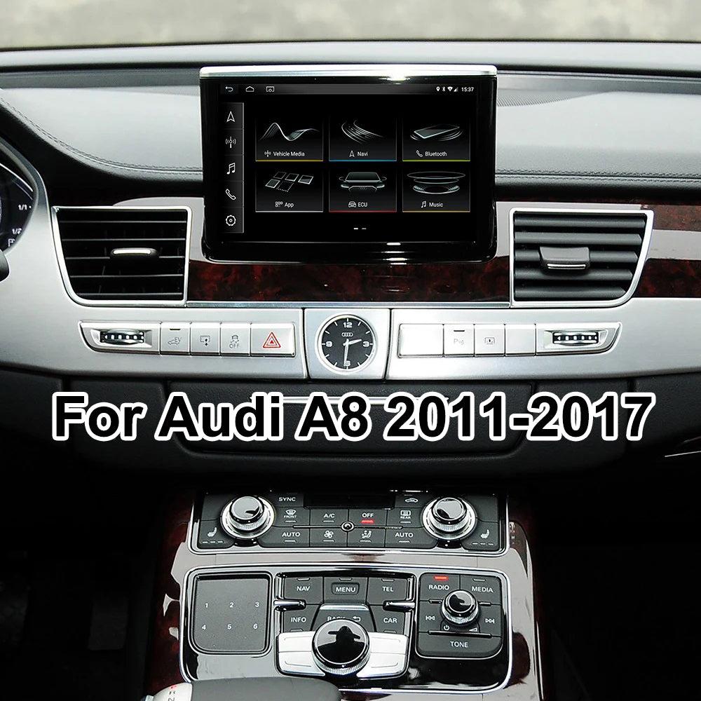 Autoradio Android13 für Audi A8 2011-2017 Auto-Audio-GPS-Navigation Multimedia-Player IPS-Bildschirm 4G Head Unit Carplay DSP mit Flip-Out/In-Funktionalität 