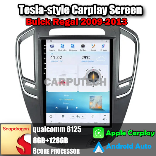 10.4" For Buick Regal 2009-2013 Car Radio Headunit Stereo Carplay Upgrade Tesla Style Screen Android Auto GPS Navigation Multimedia Player