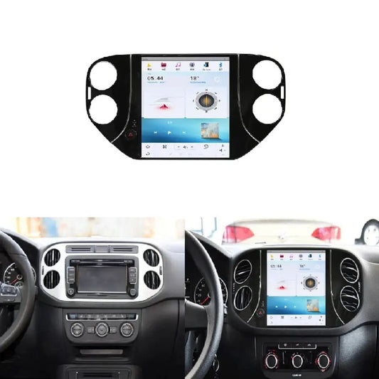 Autoradio 10,4" pour VW Volkswagen Tiguan 2010-2016, stéréo, Carplay, mise à niveau, écran de style Tesla, Android Auto, navigation GPS, lecteur multimédia