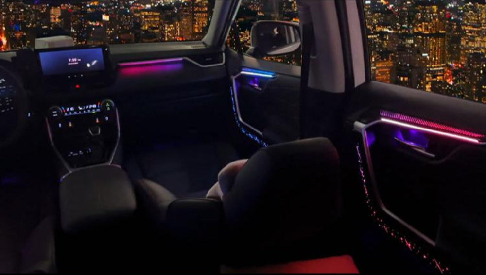 Dynamic Ambient Light for Toyota RAV4 2019-2024 Interior LED Lighting Trim Upgrade Accessories Kit Carputech