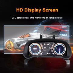 Tableau de bord numérique LCD 12,3 pouces pour Lexus RX 2016-2021 Panneau de voiture Compteur de vitesse Cockpit virtuel 