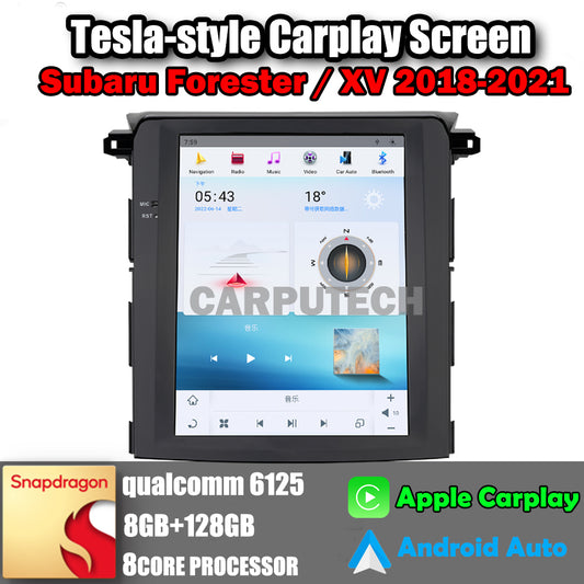 12.1" For Subaru Forester/ XV 2018-2021 Car Radio Headunit Stereo Carplay Upgrade Tesla Style Screen Android Auto GPS Navigation Multimedia Player