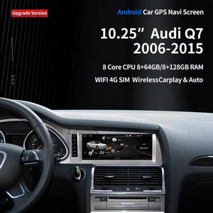 For Audi A6 C6 Q7 8 Core Android 14 System Car Radio Tablet WIFI 4G Carplay 8+128GB RAM BT GPS Navi Stereo Multimedia Player Carputech