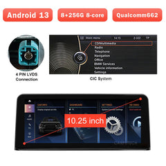 Android 13 Android Touch Screen For BMW X5 X6 CCC CIC NBT | Wireless Apple Carplay & Android Auto | Original Style Car Radio Screen