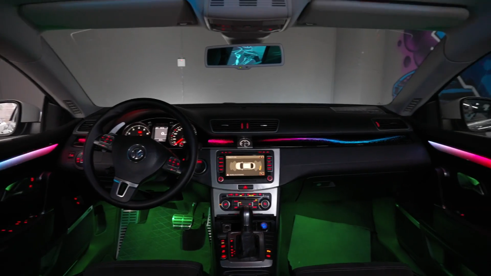 For Volkswagen VW CC 2013-2018 Dynamic Symphony Car Interior Ambient Lighting 64 Color Trim Decoration Accessories