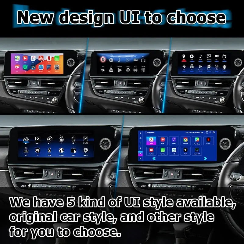 Lexus ES Android13 base Navigation Video Interface box Apple CarPlay & Android Auto Upgrade Module Carputech