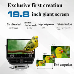 19.8" For 2016-2021 Toyota Land Cruiser LC200 Android Navigation Screen Car Radio Multimedia Player Qualcomm Octa-core 360° Panoramic All-in-One Unit