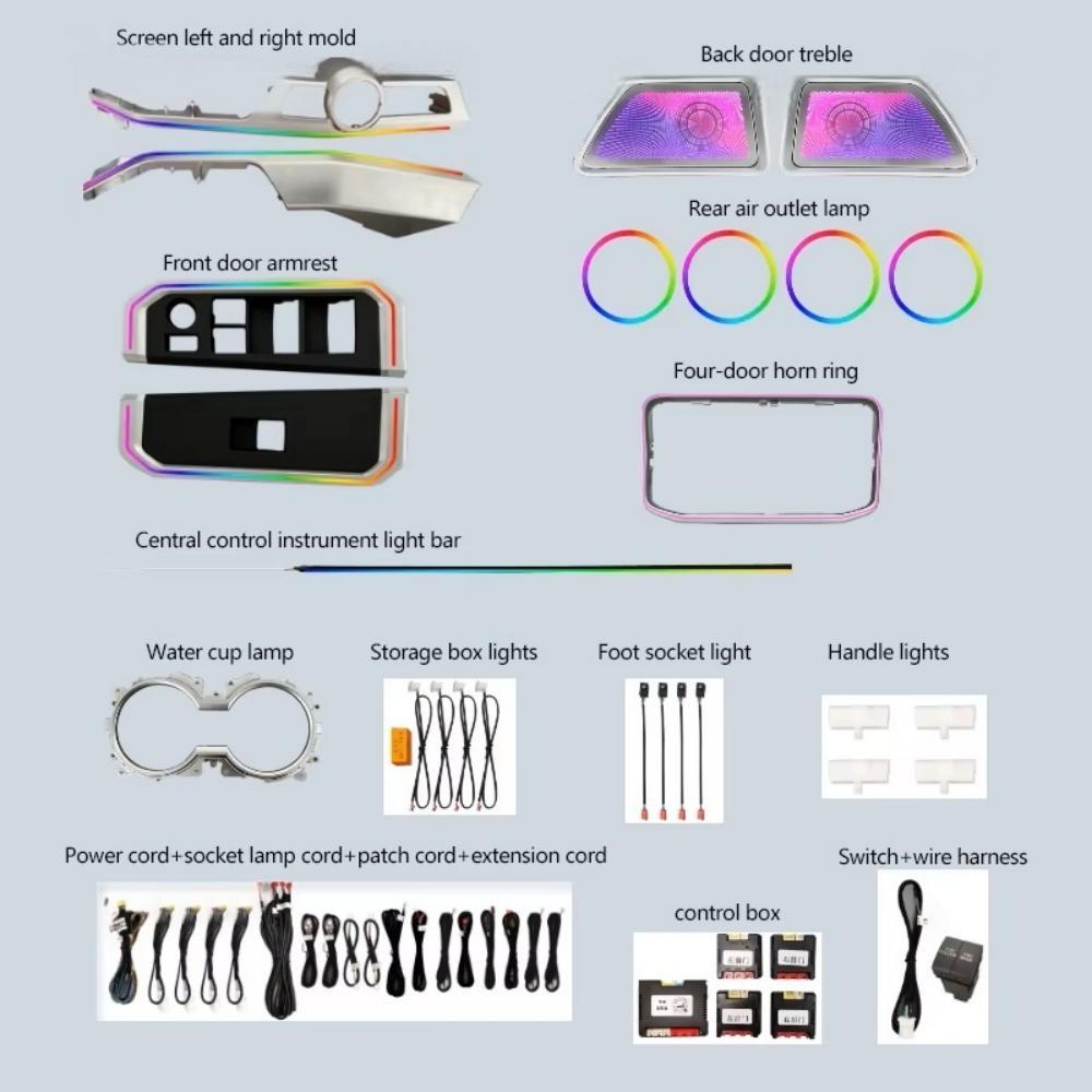 Upgrade 64 Color Symphony Car Interior Ambient Lighting for Toyota