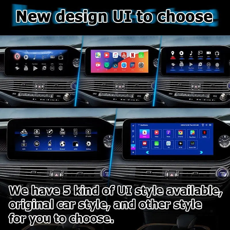 Lexus LS Android13 base Navigation Video Interface box Apple CarPlay & Android Auto Upgrade Module Carputech