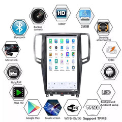 13,6 Zoll Qualcomm für Infiniti G25 2007–2013 Autoradio-Stereo-Carplay-Upgrade Tesla-Stil-Bildschirm Android Auto GPS-Navigation Multimedia-Player 