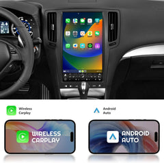 13,6 Zoll Qualcomm für Infiniti G25 2007–2013 Autoradio-Stereo-Carplay-Upgrade Tesla-Stil-Bildschirm Android Auto GPS-Navigation Multimedia-Player 