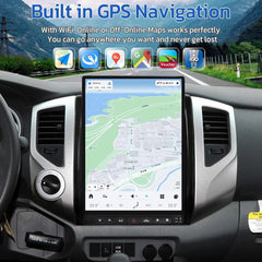 Autoradio 13,8" Qualcomm pour Toyota Tacoma 2005-2015, stéréo, Carplay, mise à niveau, écran de style Tesla, Android Auto, navigation GPS, lecteur multimédia