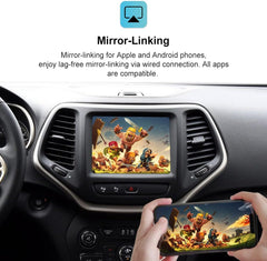 Carputech Apple CarPlay sans fil pour Jeep Grand Cherokee XJ KL Wrangler 2014-2020 Compass Commander Car Play Android Auto Mirror 