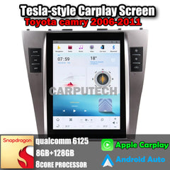 Autoradio 10,4" pour Toyota Camry 2006-2011, mise à niveau Carplay, écran de style Tesla, Android Auto, navigation GPS, lecteur multimédia