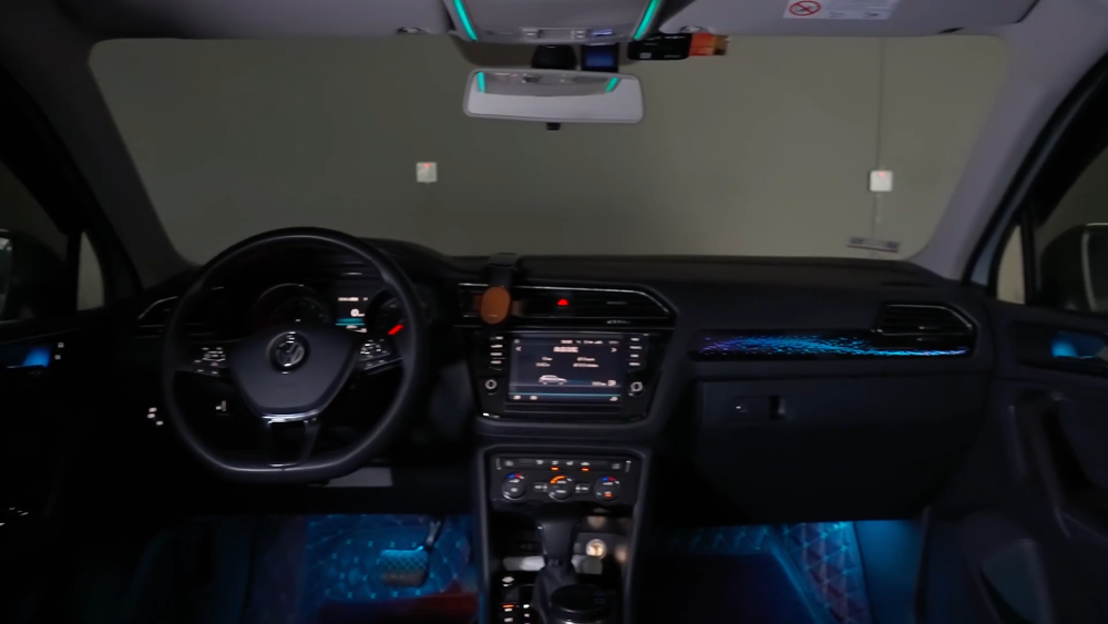 For Volkswagen VW Tiguan 2017-2021 Dynamic Symphony Car Interior Ambient Lighting 64 Color Trim Decoration Accessories