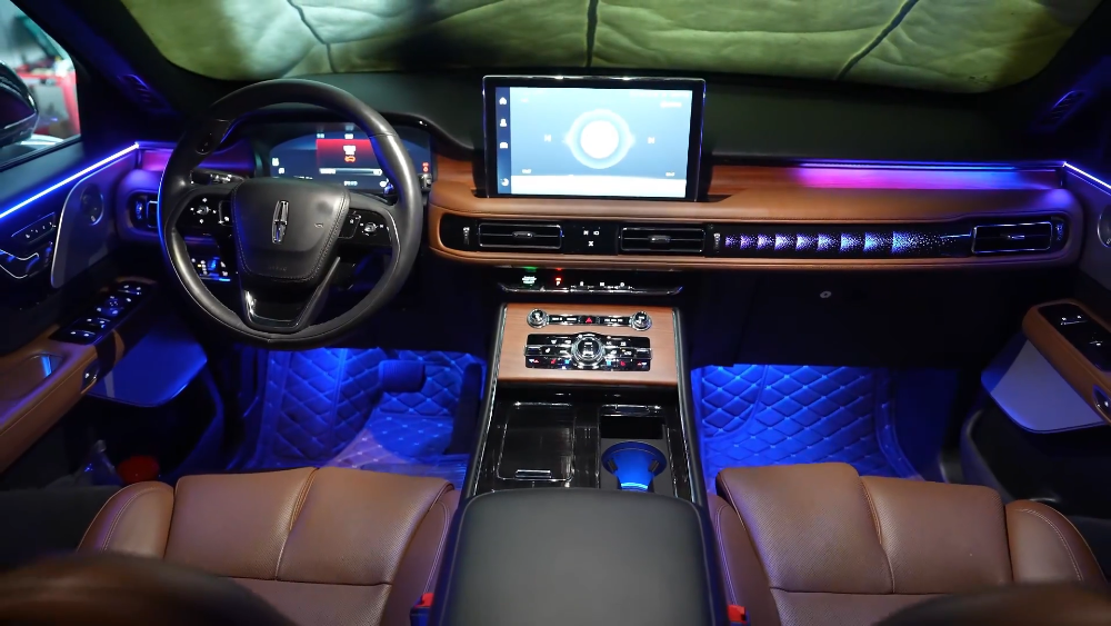 For Lincoln Aviator 2020-2023 Dynamic Symphony Car Interior Ambient Lighting 64 Color Trim Decoration Accessories