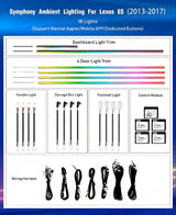 Full Set Upgrade 256 Colors Symphony Led Car Interior Ambient Light for Lexus ES 2013-2017 Atmosphere Strip Accessories - Carputech