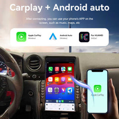 Autoradio 14,4" Qualcomm pour Nissan GTR 2008-2020, stéréo, Carplay, mise à niveau, écran de style Tesla, Android Auto, navigation GPS, lecteur multimédia 