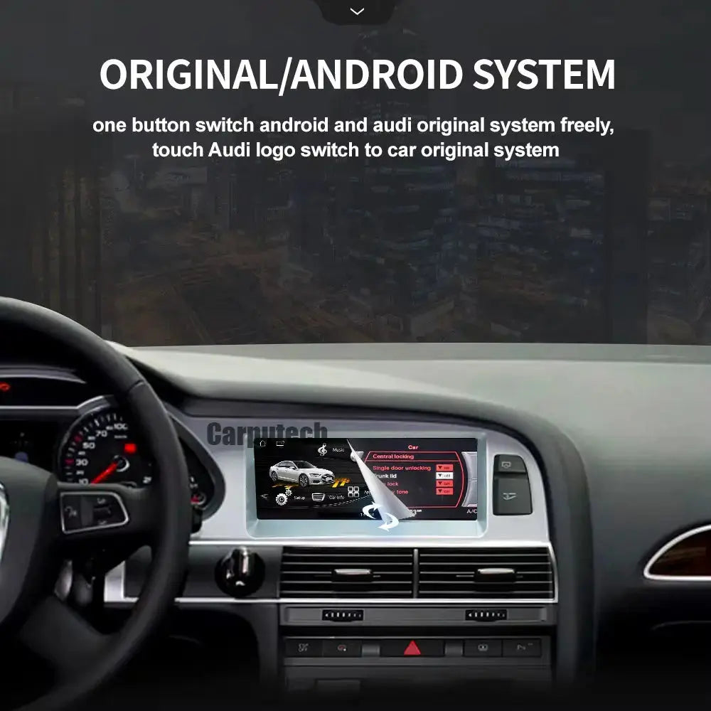 For Audi A6 C6 Q7 8 Core Android 14 System Car Radio Tablet WIFI 4G Carplay 8+128GB RAM BT GPS Navi Stereo Multimedia Player Carputech
