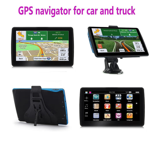 Auto-GPS-Navigation, 7-Zoll-Touchscreen, GPS-Navigator, LKW-Sonnenschutz, Navigationsgerät, 256 M + 8 G, 2023 Europa-Amerika-Karte, GPS-Navigatoren 