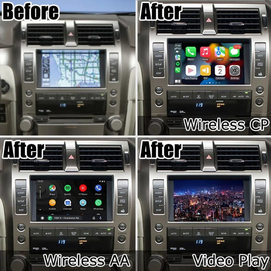 Wireless Carplay & Android Auto Interface Box for Lexus GX400 GX460 2010-2021 with Phone Mirror Link Carplay Upgrade Module