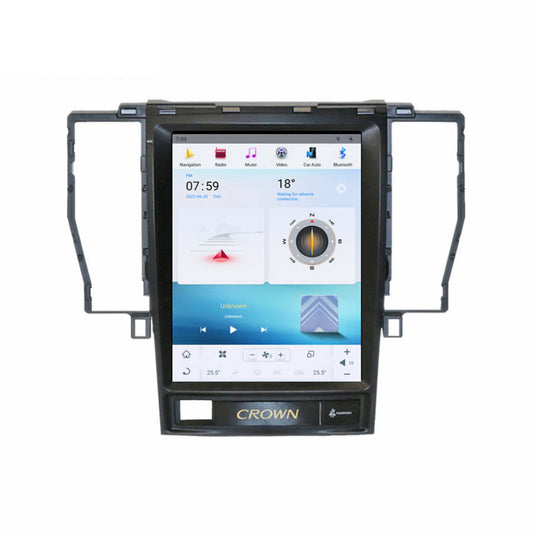 Autoradio 10,4" pour Toyota Crown 2005-2009, stéréo, Carplay, mise à niveau, écran de style Tesla, Android Auto, navigation GPS, lecteur multimédia