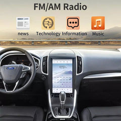 Autoradio 13,6" Qualcomm pour Ford Edge 2015-2019, stéréo, Carplay, mise à niveau, écran de style Tesla, Android Auto, navigation GPS, lecteur multimédia