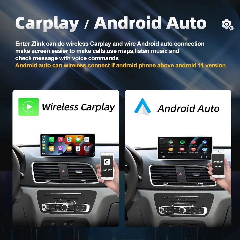 8 Inch Android Touch Screen Car Stereo For Audi Q3 2012-2018 BT WIFI SIM GPS Navi Wirless Carplay Auto Radio Player Carputech