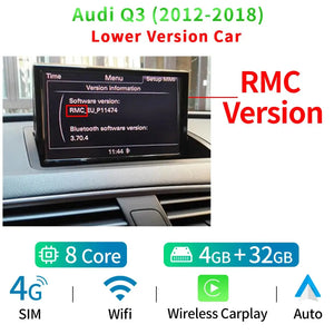 8 Inch Android Touch Screen Car Stereo For Audi Q3 2012-2018 BT WIFI SIM GPS Navi Wirless Carplay Auto Radio Player Carputech