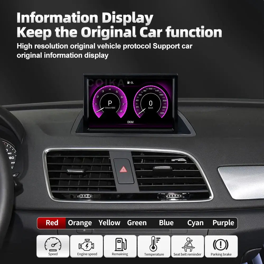 8 Inch Android Touch Screen Car Stereo For Audi Q3 2012-2018 BT WIFI SIM GPS Navi Wirless Carplay Auto Radio Player Carputech