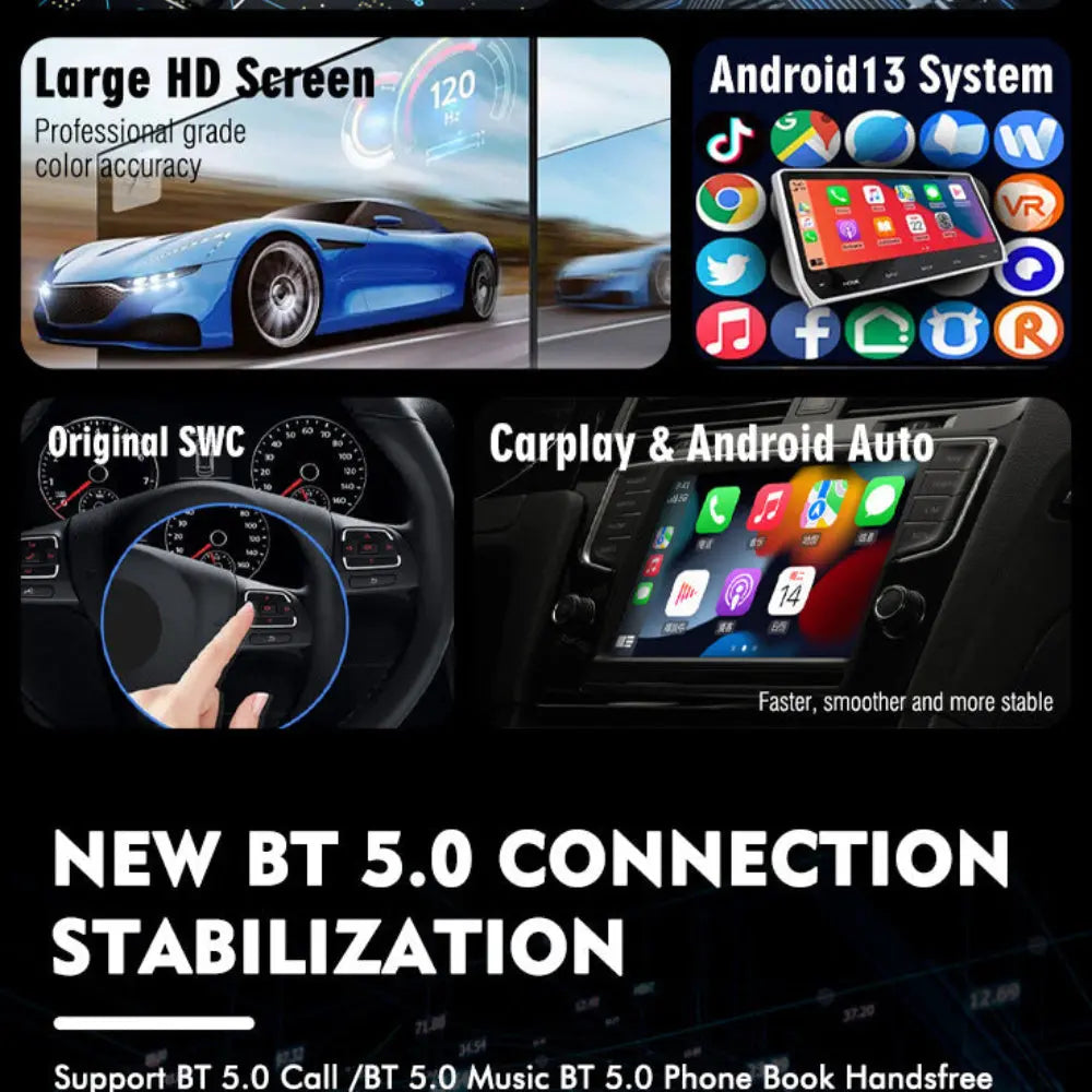 15.6" Qualcomm For Chevrolet Silverado/ GMC Sierra 2019-2023 Car Radio Stereo Carplay Upgrade Tesla Style Screen Android Auto GPS Navigation Multimedia Player Carputech