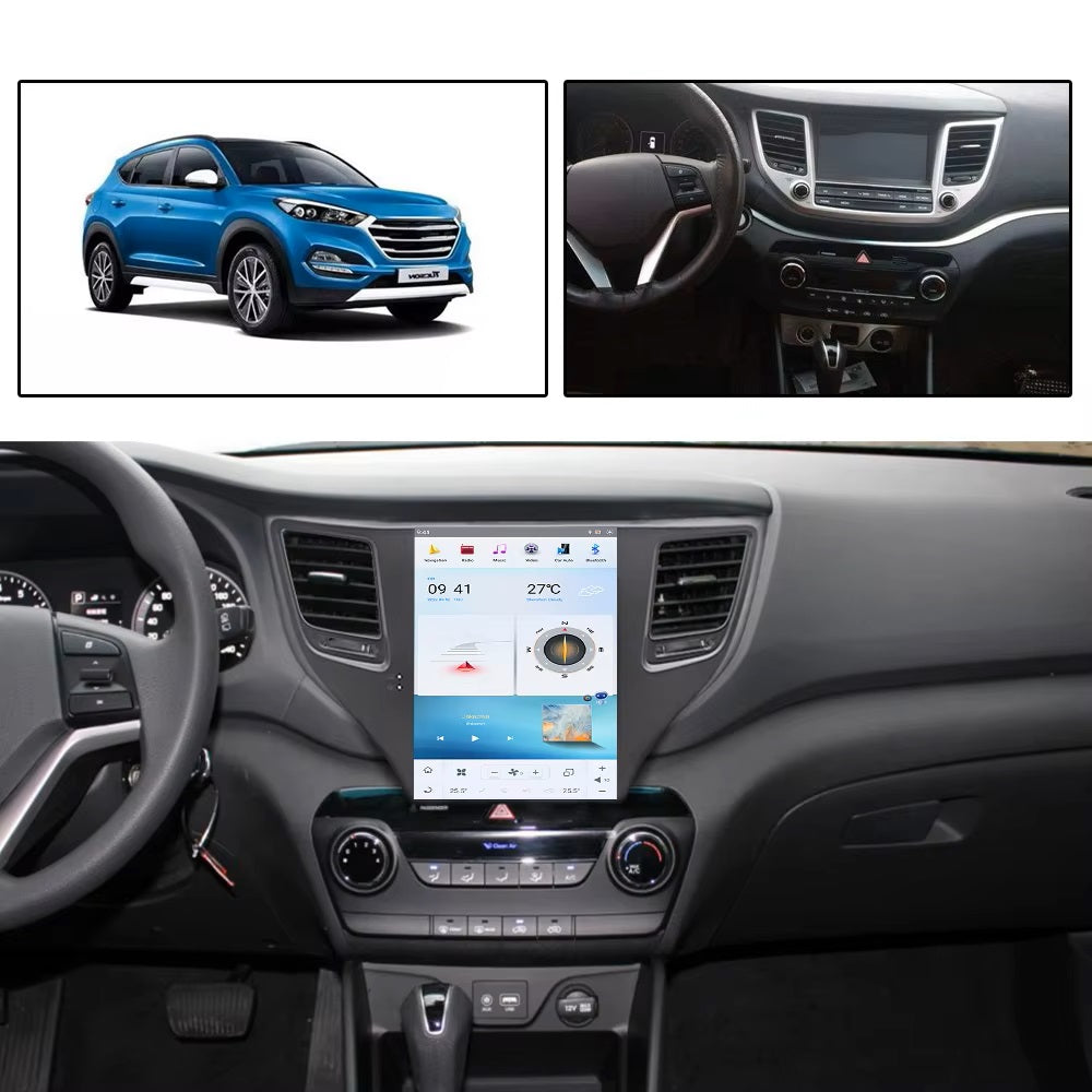 10.4" For Hyundai Tucson 2015-2017 Car Radio Headunit Stereo Carplay Upgrade Tesla Style Screen Android Auto GPS Navigation Multimedia Player