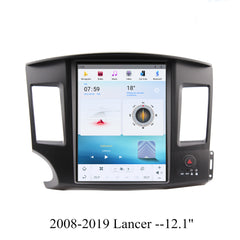 12.1" For Mitsubishi Lancer 2008-2019 Car Radio Headunit Stereo Carplay Upgrade Tesla Style Screen Android Auto GPS Navigation Multimedia Player