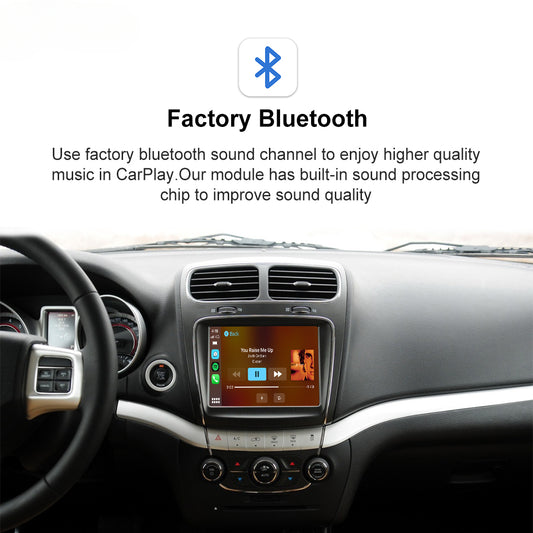 Carputech Wireless Apple CarPlay for Dodge Uconnect 8.4" Charger Ram Challenger Journey Durango CarPlay Kit Android Auto Mirror-Link Reserve Camera Retrofit