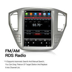 Autoradio 12,1" Qualcomm pour Toyota Highlander 2001-2007, stéréo, Carplay, mise à niveau, écran de style Tesla, Android Auto, navigation GPS, lecteur multimédia
