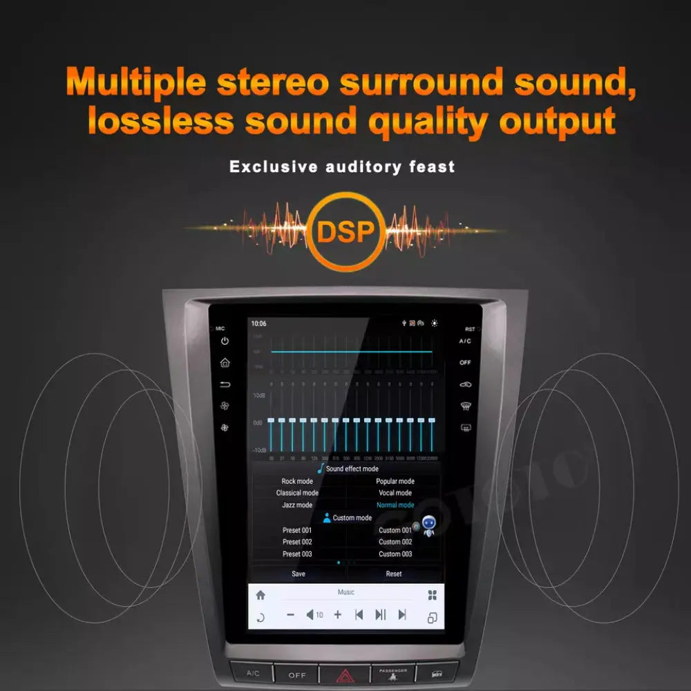 12.1" Qualcomm For Lexus GS300 2004-2011 Car Radio Stereo Carplay Upgrade Tesla Style Screen Android Auto GPS Navigation Multimedia Player Carputech
