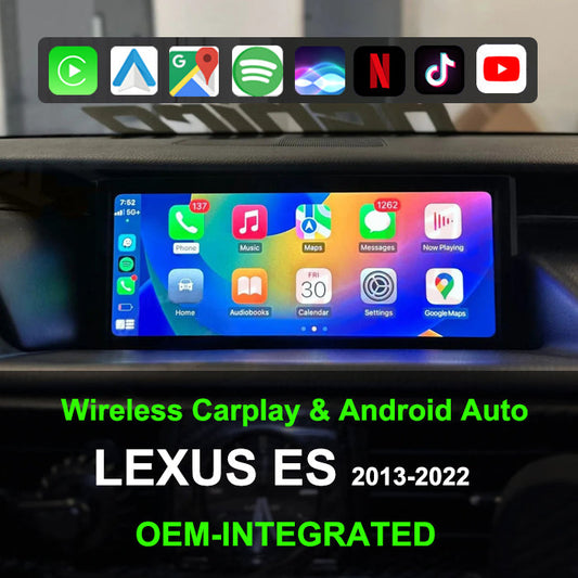 Wireless CarPlay for Lexus ES 2013-2022, with Android Auto Mirror Link AirPlay Car Play Navigation Functions