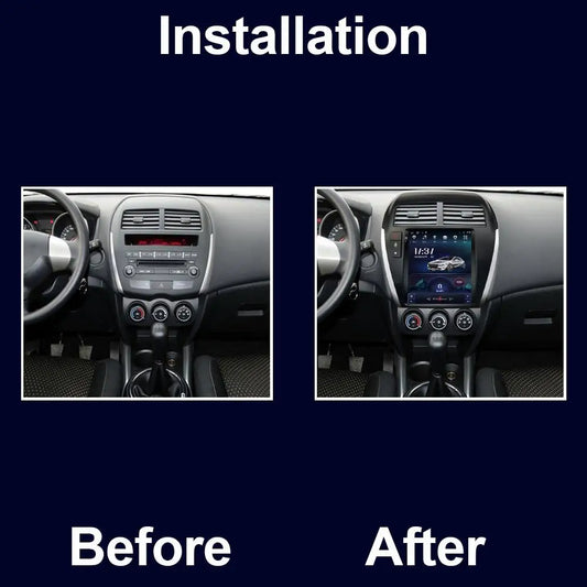 9,7 pouces Android 12 pour Mitsubishi ASX 2013 - 2019 sans fil Carplay Android Auto autoradio Navigation GPS 4G BT SWC AHD multimédia stéréo WIFI DSP Tesla écran 