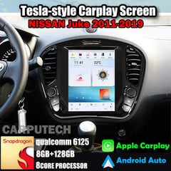 10,4 Zoll Autoradio-Steuergerät für Nissan Juke 2011–2019, Stereo-Carplay-Upgrade, Tesla-Stil-Bildschirm, Android Auto, GPS-Navigation, Multimedia-Player 