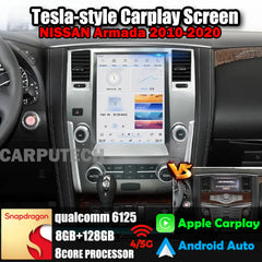 Autoradio 12,1" Qualcomm pour NISSAN Armada 2010-2020, stéréo, Carplay, mise à niveau, écran de style Tesla, Android Auto, navigation GPS, lecteur multimédia
